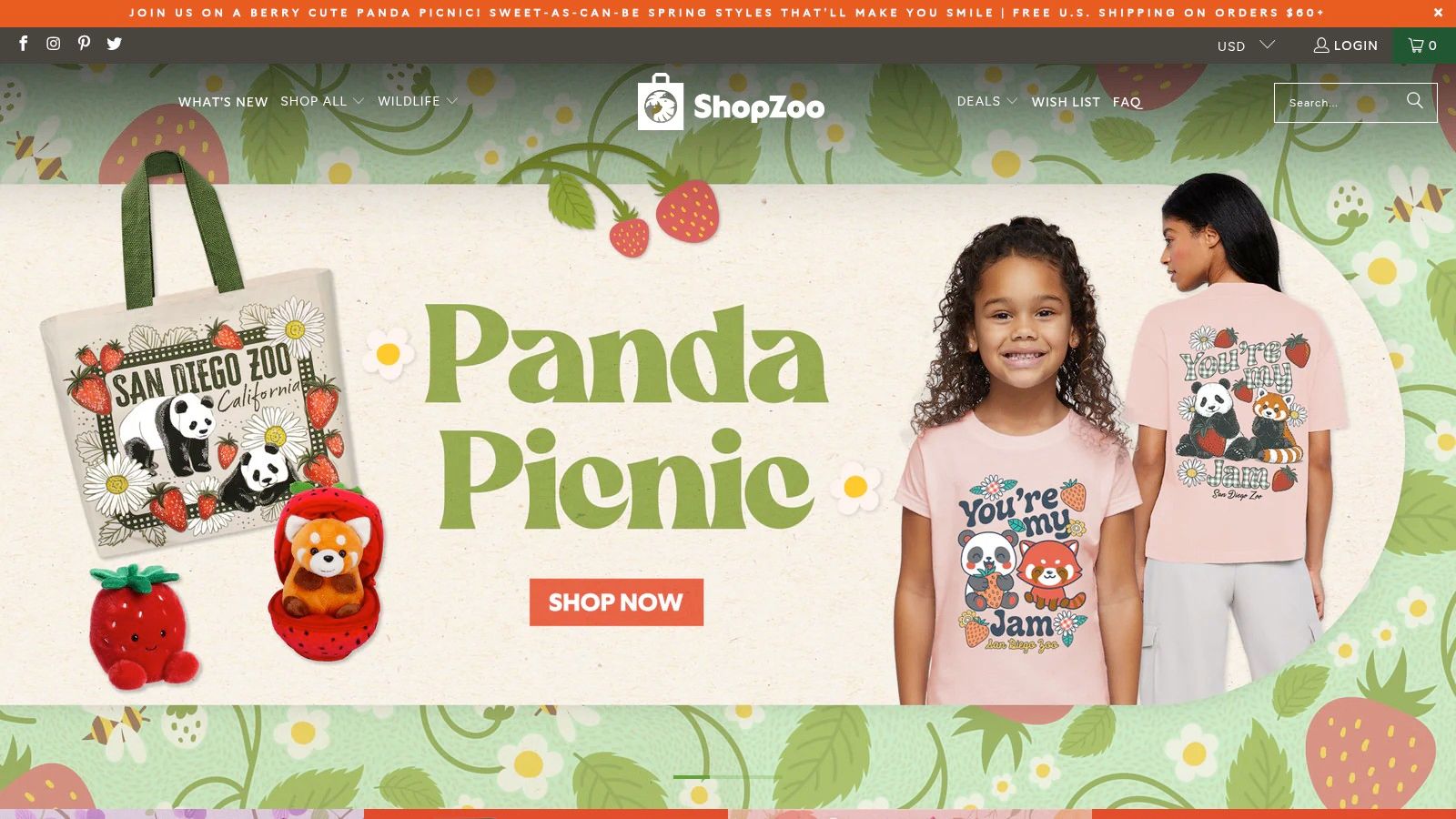 ShopZoo (San Diego Zoo Wildlife Alliance) – Cheetah/Giraffe Plush Backpacks