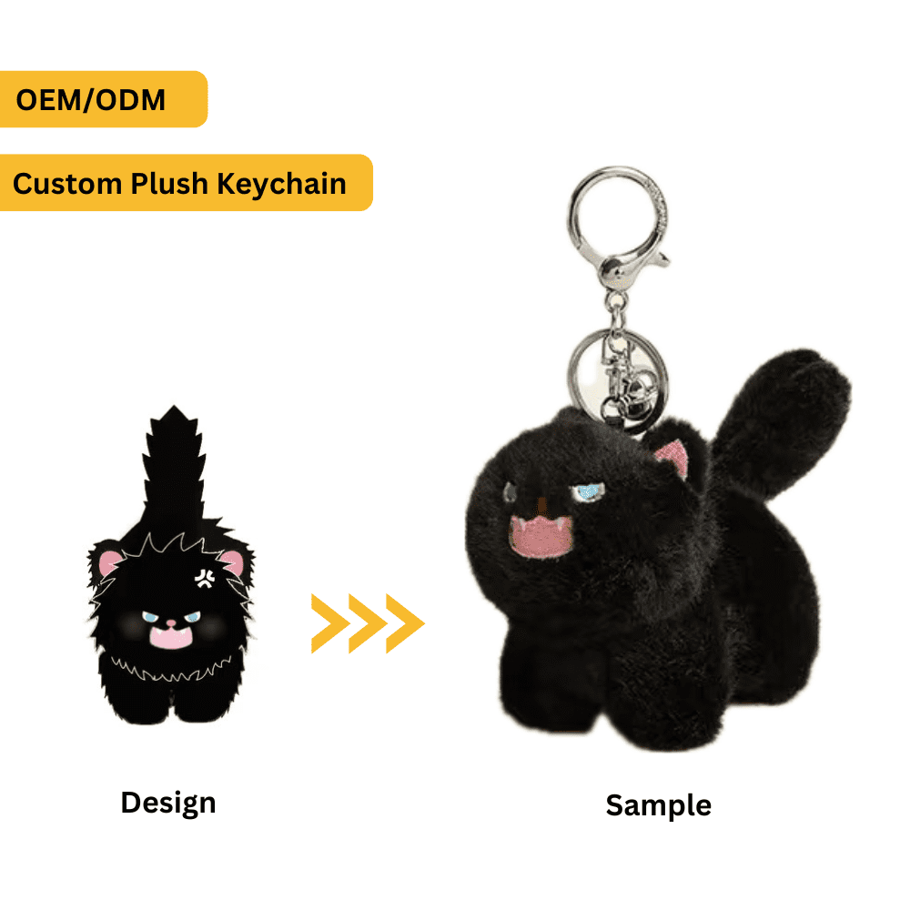 Promotional plush keychains for corporate gifts and event souvenirs