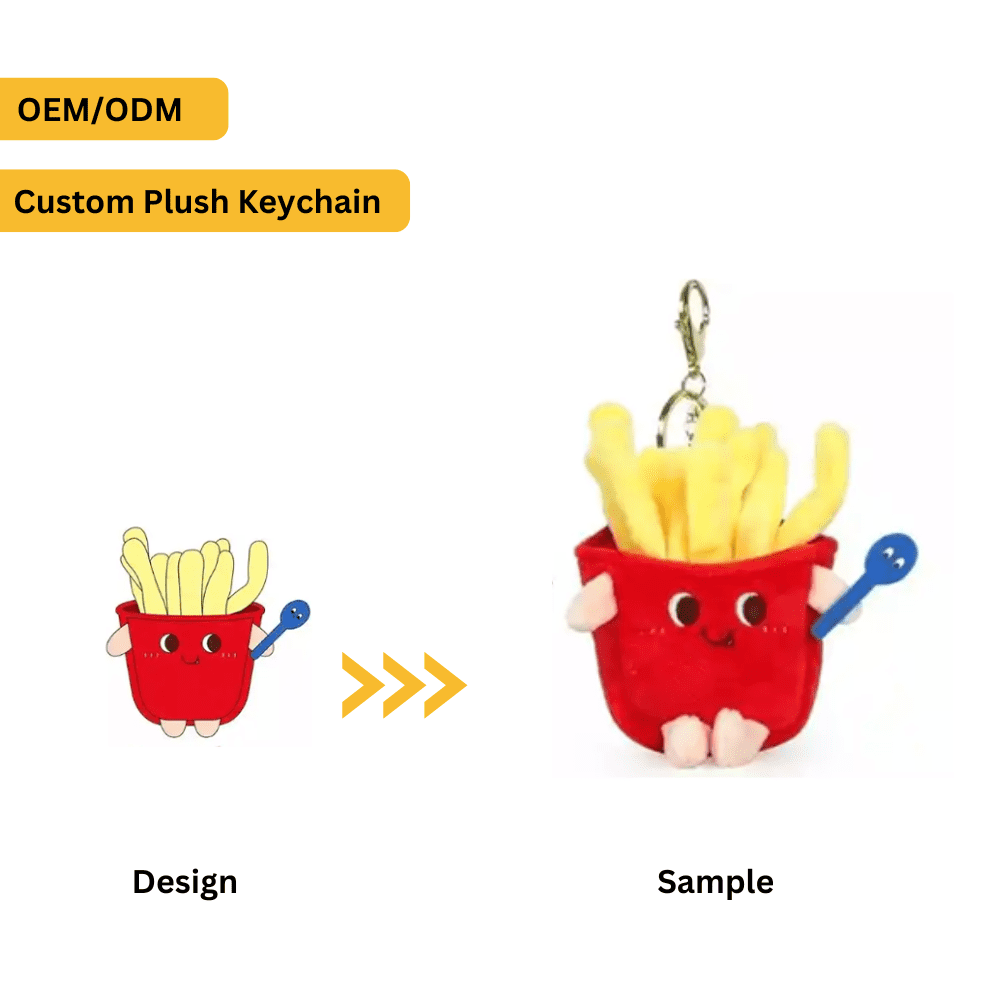 Plush keychains for backpacks and custom bag charm projects