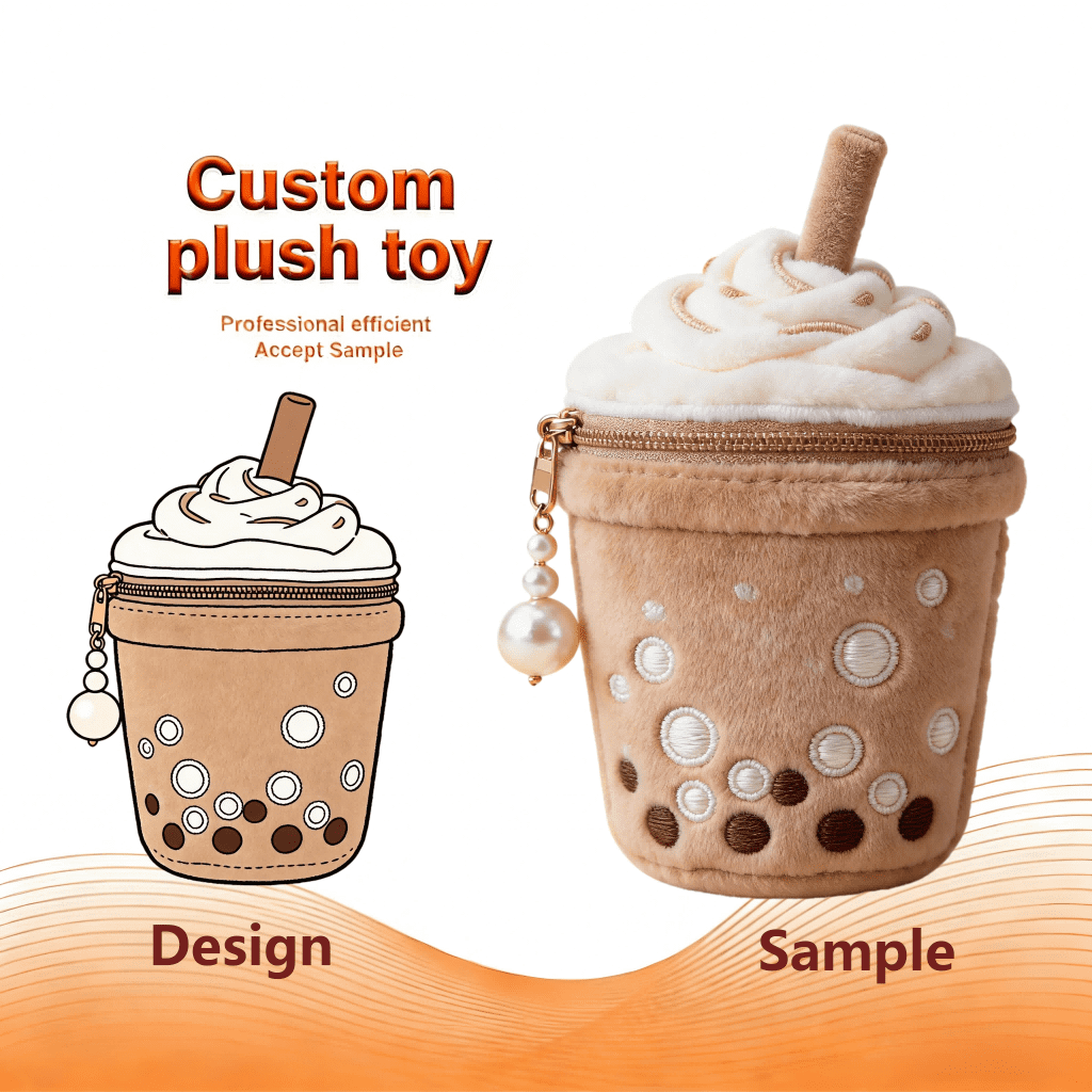Custom plush bag sample for retail and gift projects