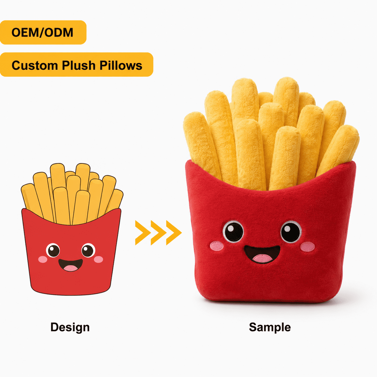 Custom plush pillows sample for bulk production and brand projects