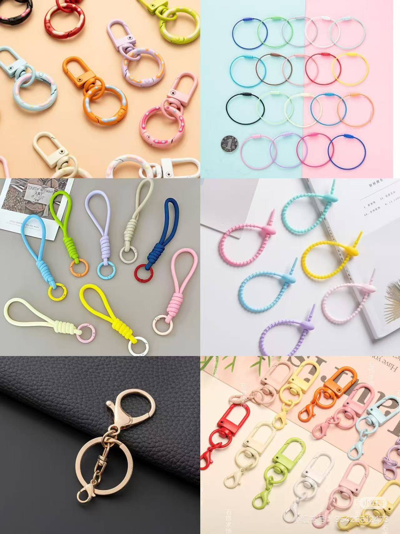 Custom plush keychain accessories with rings clips tags and packaging