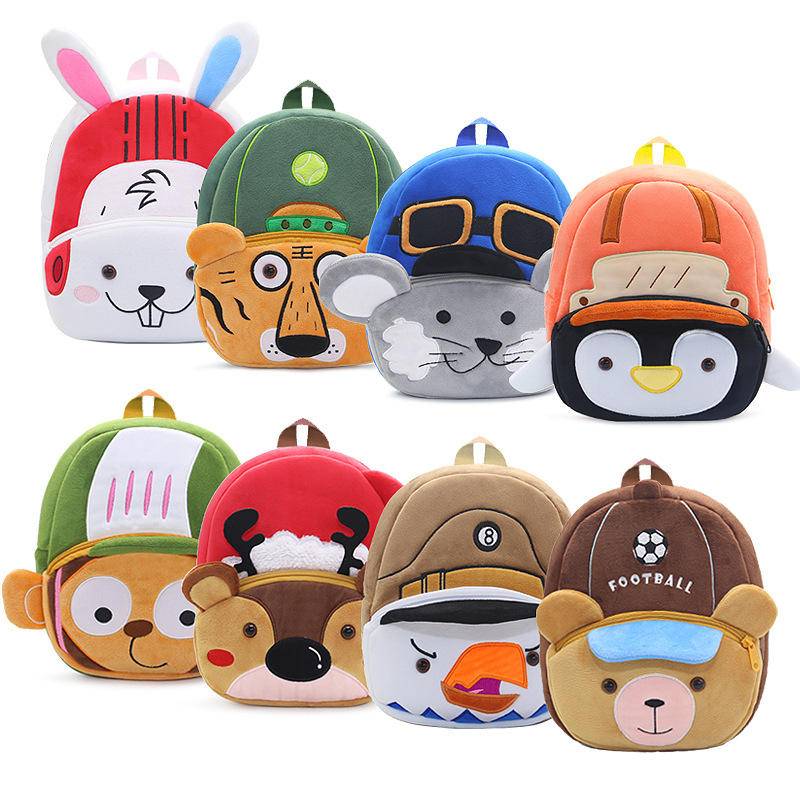 Kids plush backpack with soft material and lightweight plush bag structure