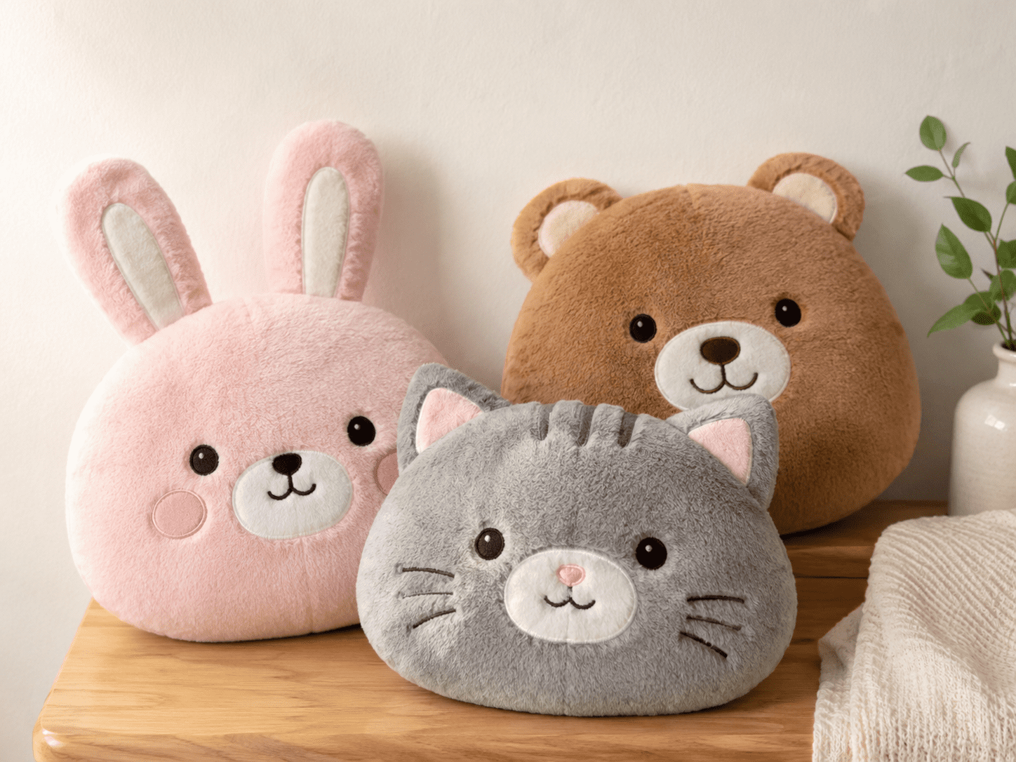 Plush animal pillows for custom plush pillow and retail projects