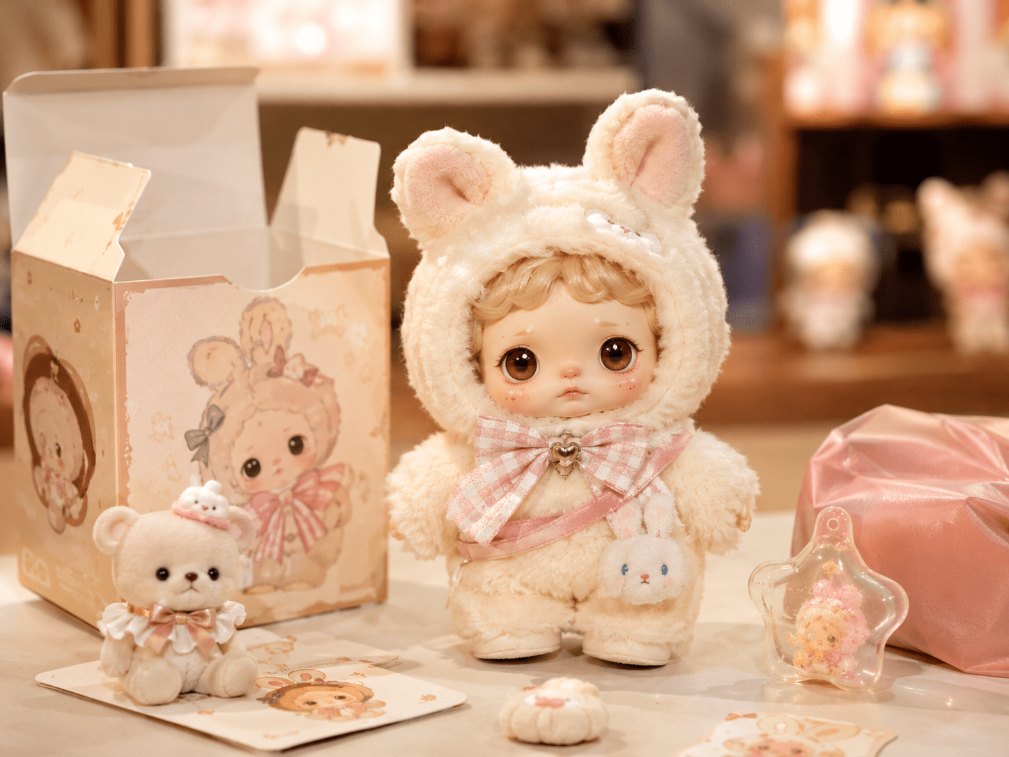 Resin plush dolls for collectible toys and art toy blind box projects