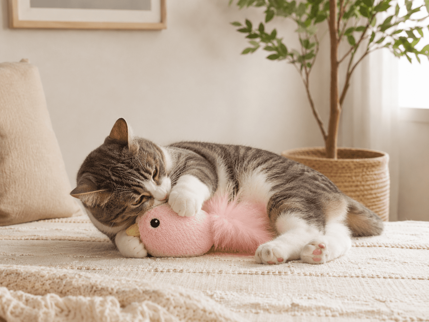 Custom cat stuffed animal toy and cat plush for pet product brands