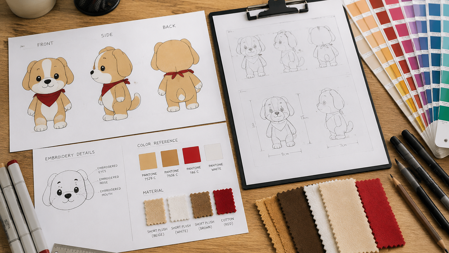 plush toy design artwork and reference files for production