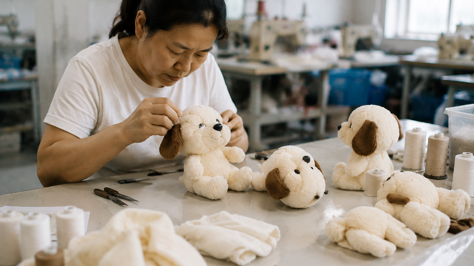 custom plush toy prototype production stuffing stitching process