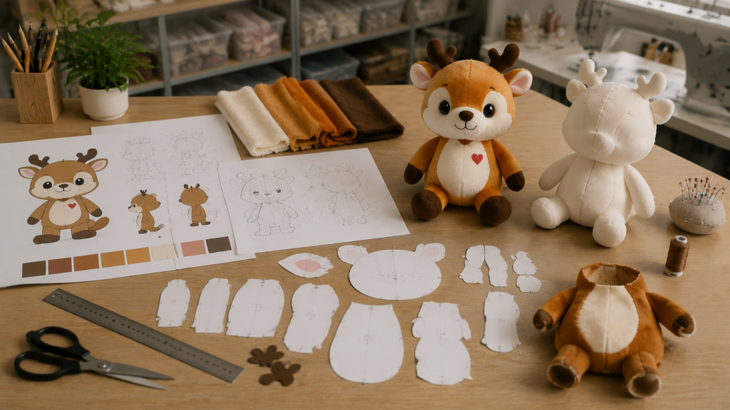 custom plush toy sampling process