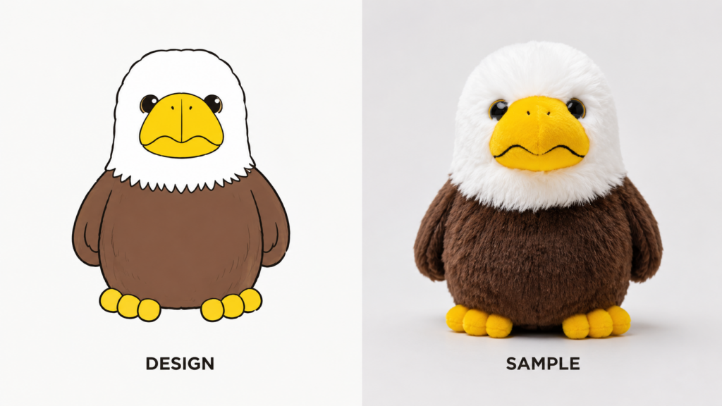 custom plush keychain design