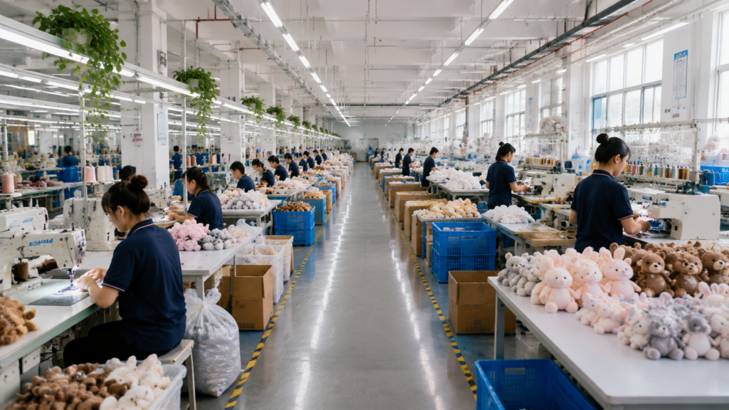 custom plush toy bulk production