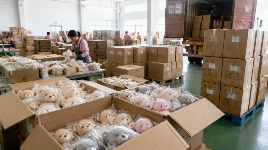 custom plush toy export packaging cartons