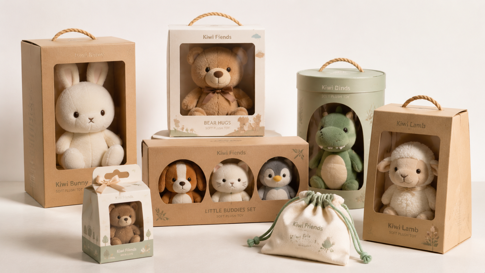 custom plush toy packaging for brands