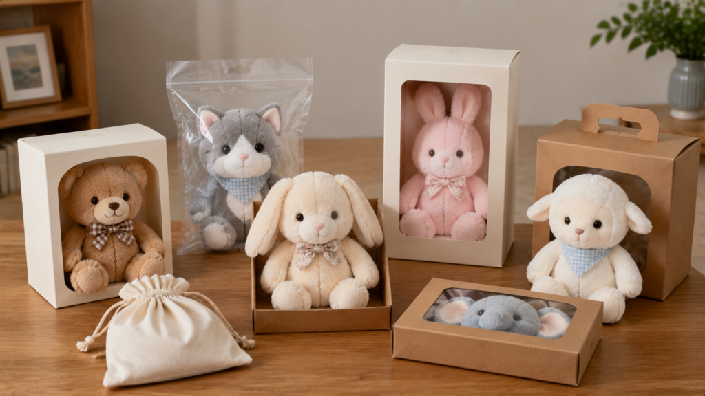 branded custom plush toy packaging