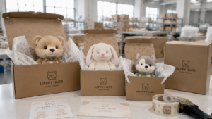 private label plush toys with custom packaging
