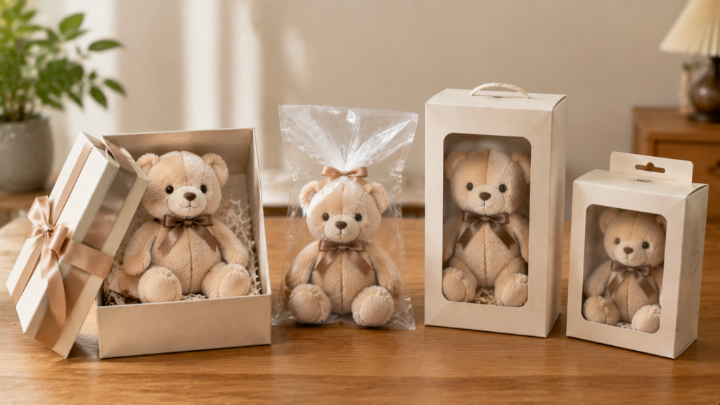 retail packaging for custom plush toys