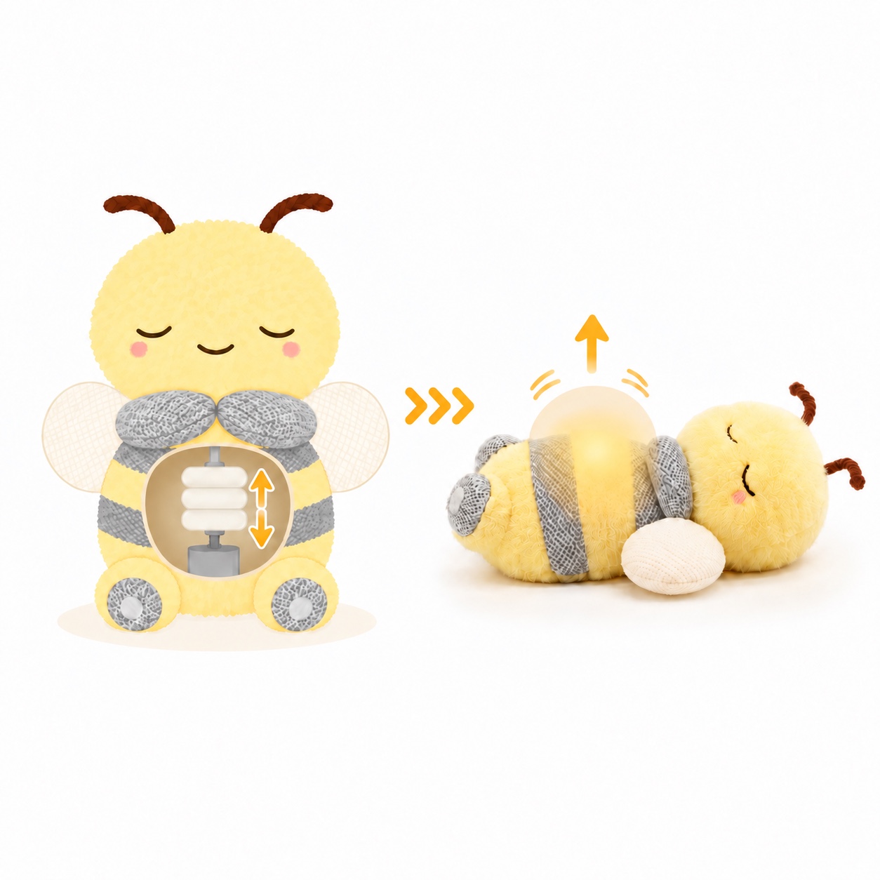 Real breathing plush toy sample developed by FunEnjoy