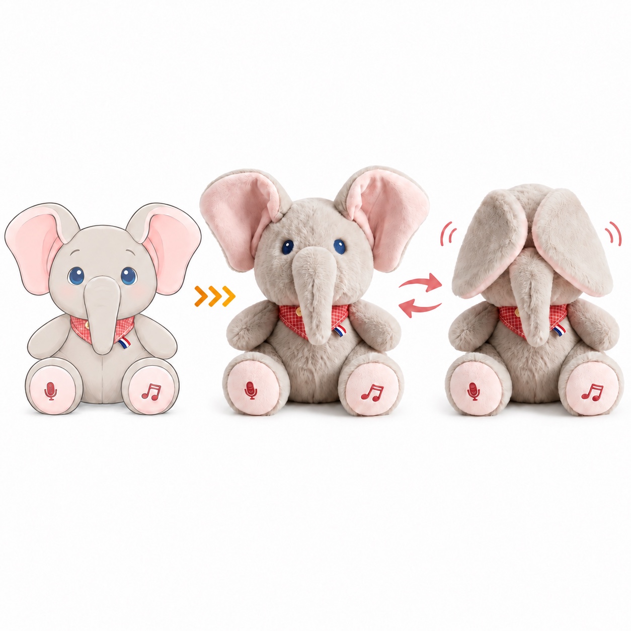 Real motion plush toy sample developed by FunEnjoy