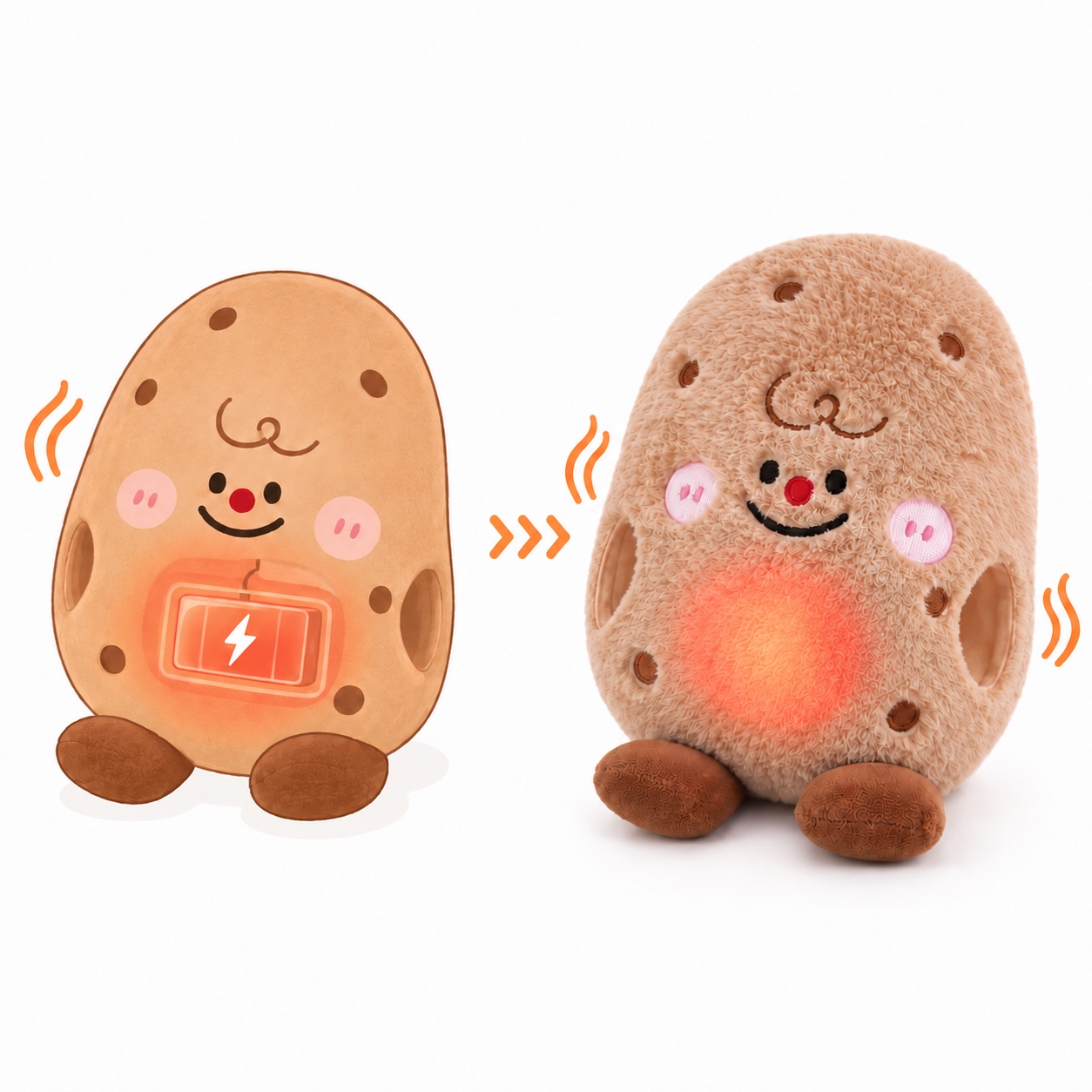 Real warming plush toy sample developed by FunEnjoy